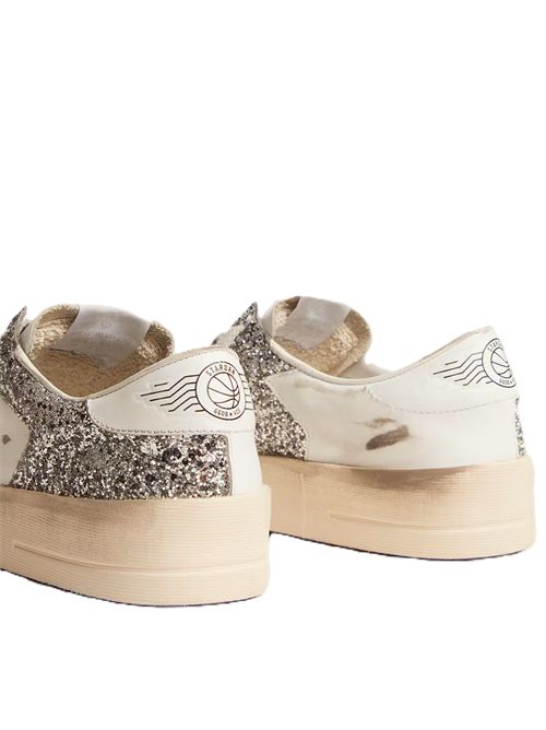 golden goose Stardan Donna in pelle bianca e glitter Golden Goose | GWF00128F00218580185